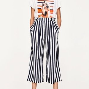 Zara striped trousers/culottes